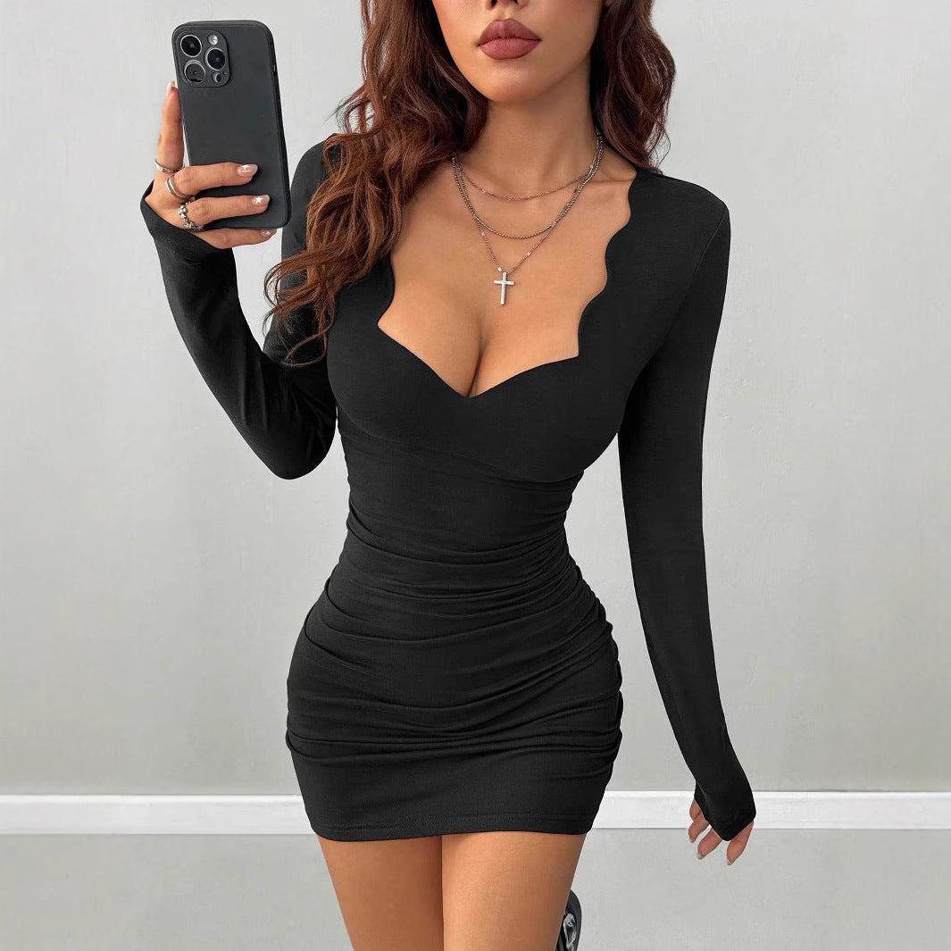 Women's figure-hugging mini dress with special cutouts Ivyshape
