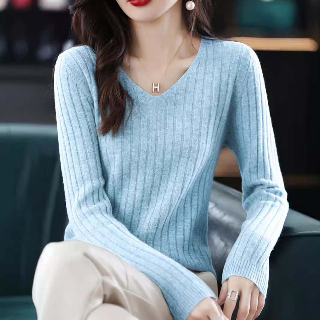 IvyShape | Long Sleeve Slim Fit Knitted Top