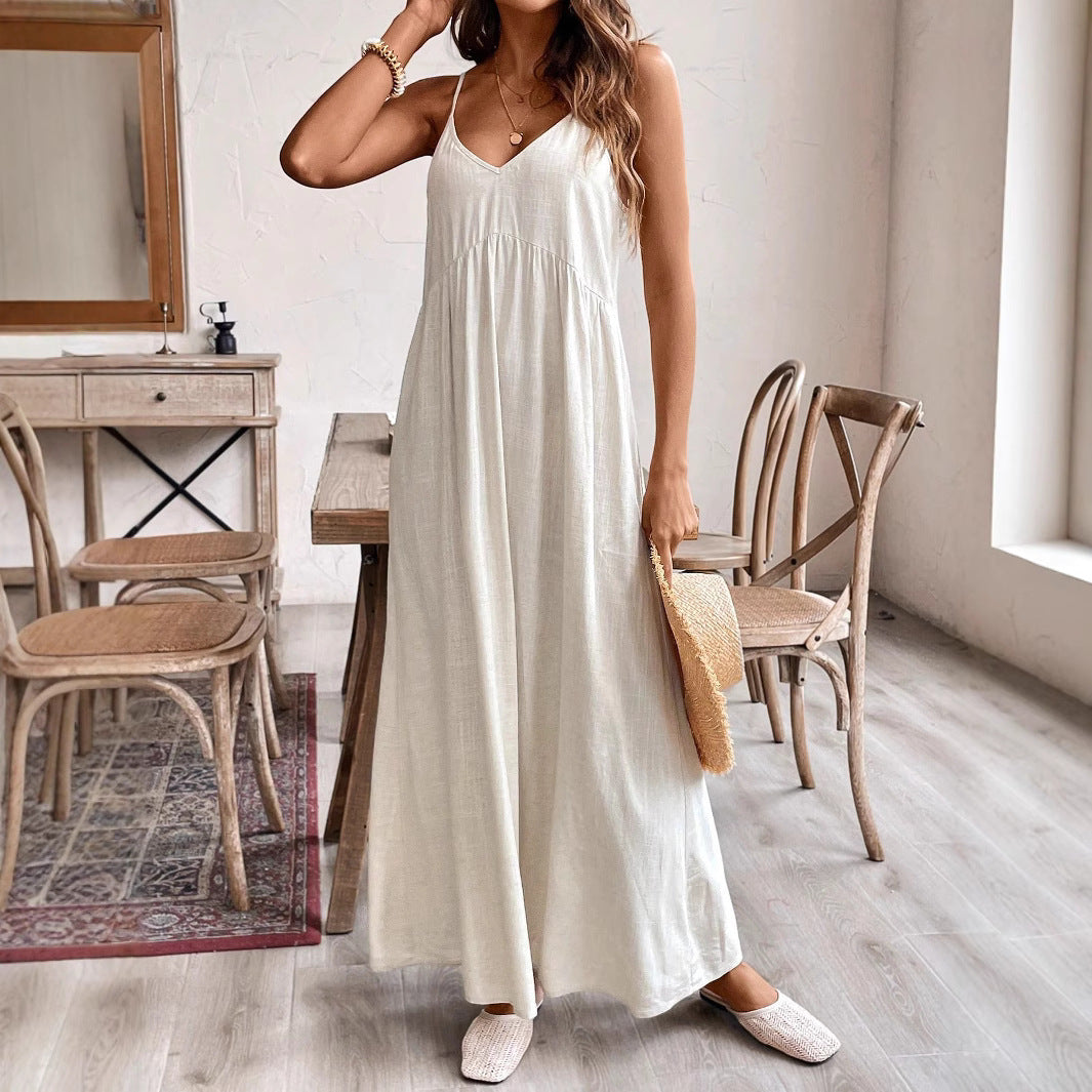 IvyShape | Strappy Loose Casual Flare Long Sundress