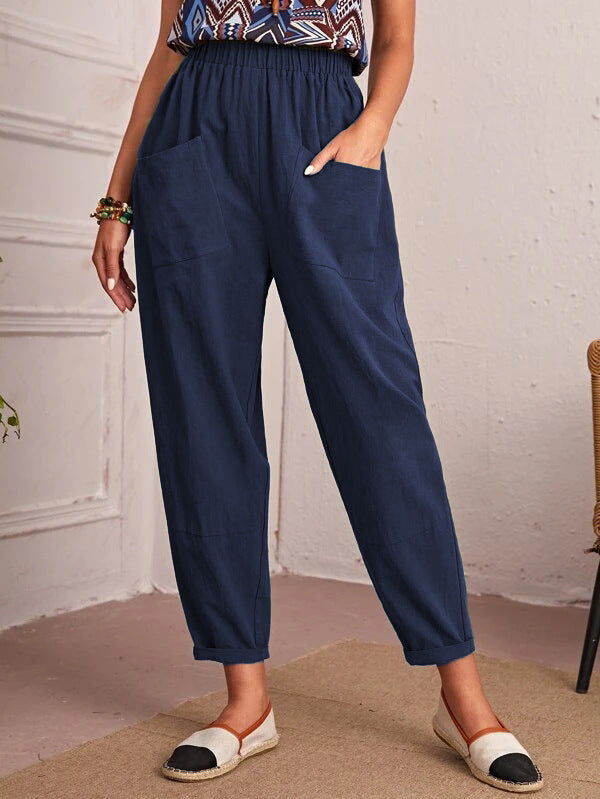Women Relaxed Fit Cargo Pants with Pockets Ivyshape