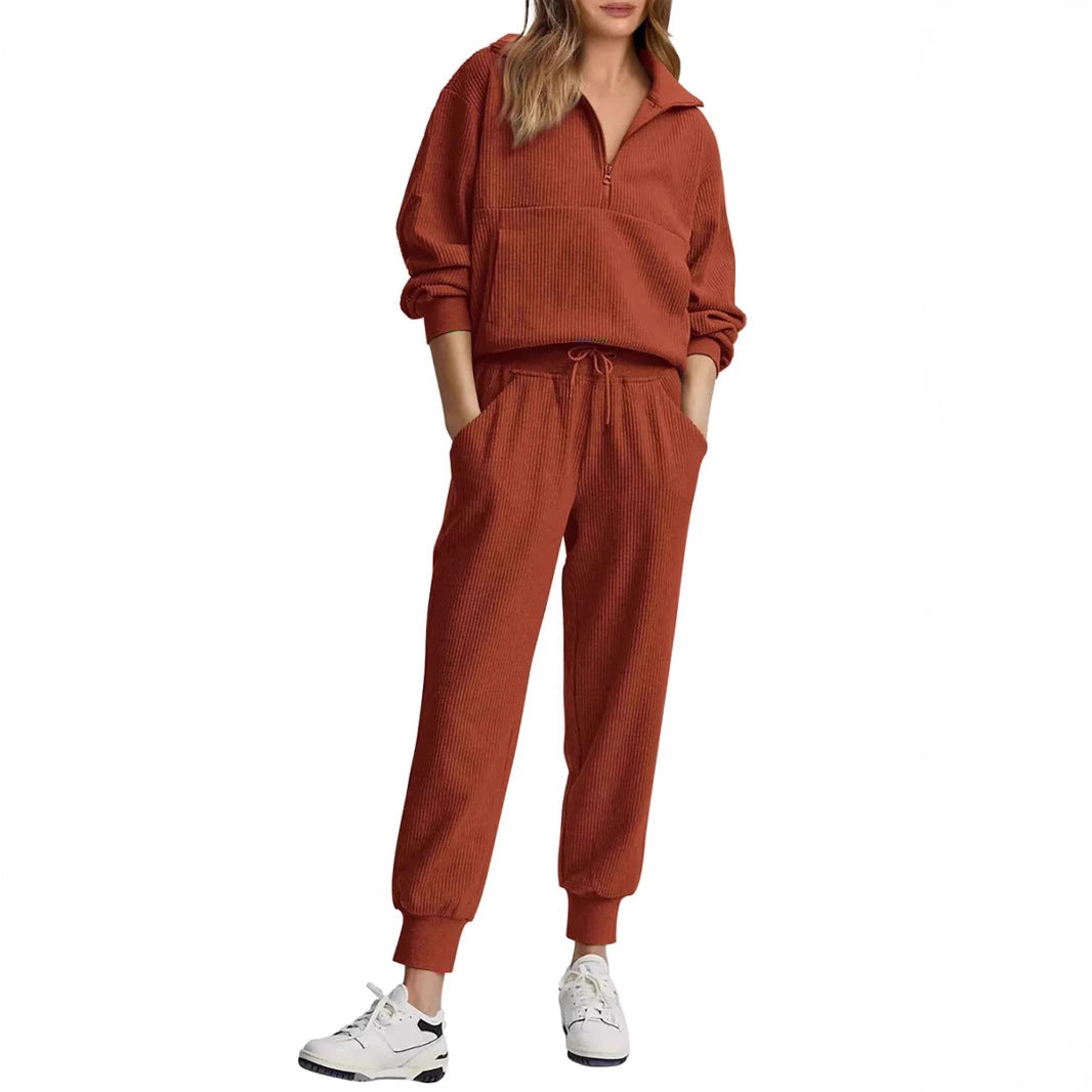 Ivyshape | Half-Zip Long Sleeve Sports Set