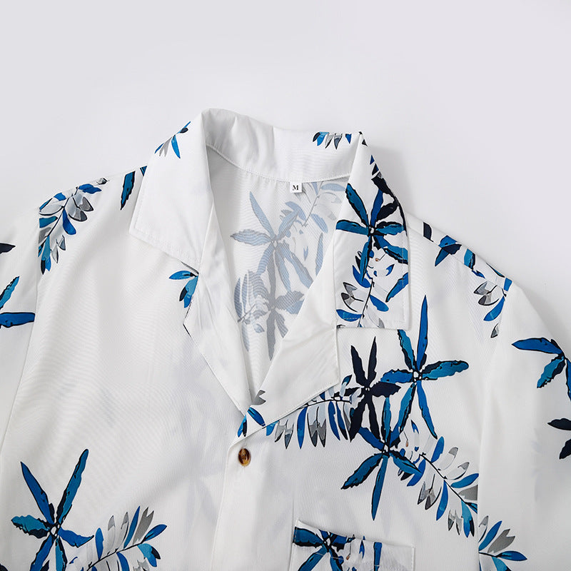 Men's holiday overalls with floral design and loose fit Ivyshape