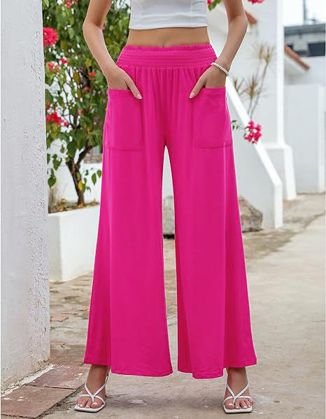 Women Wide-Leg Lounge Pants Ivyshape