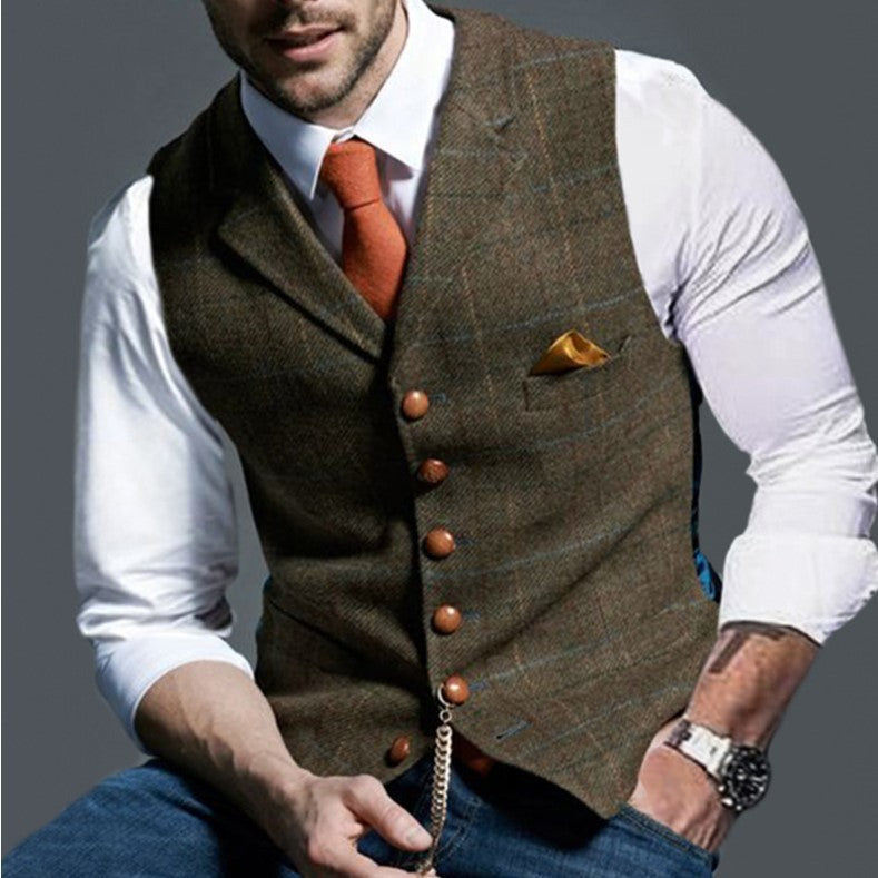Men's elegant vest in modern style Ivyshape