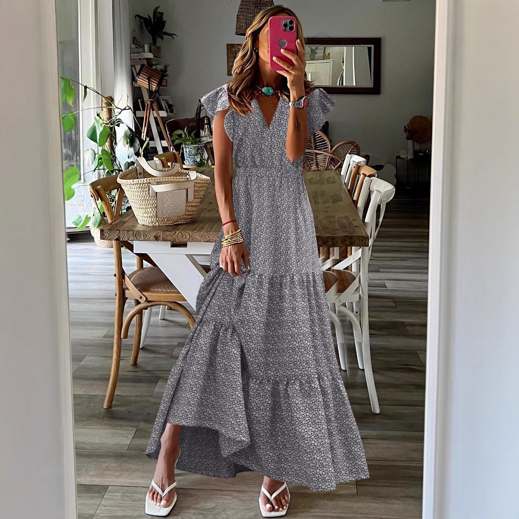 High-quality women's maxi dress with swaying skirt Ivyshape