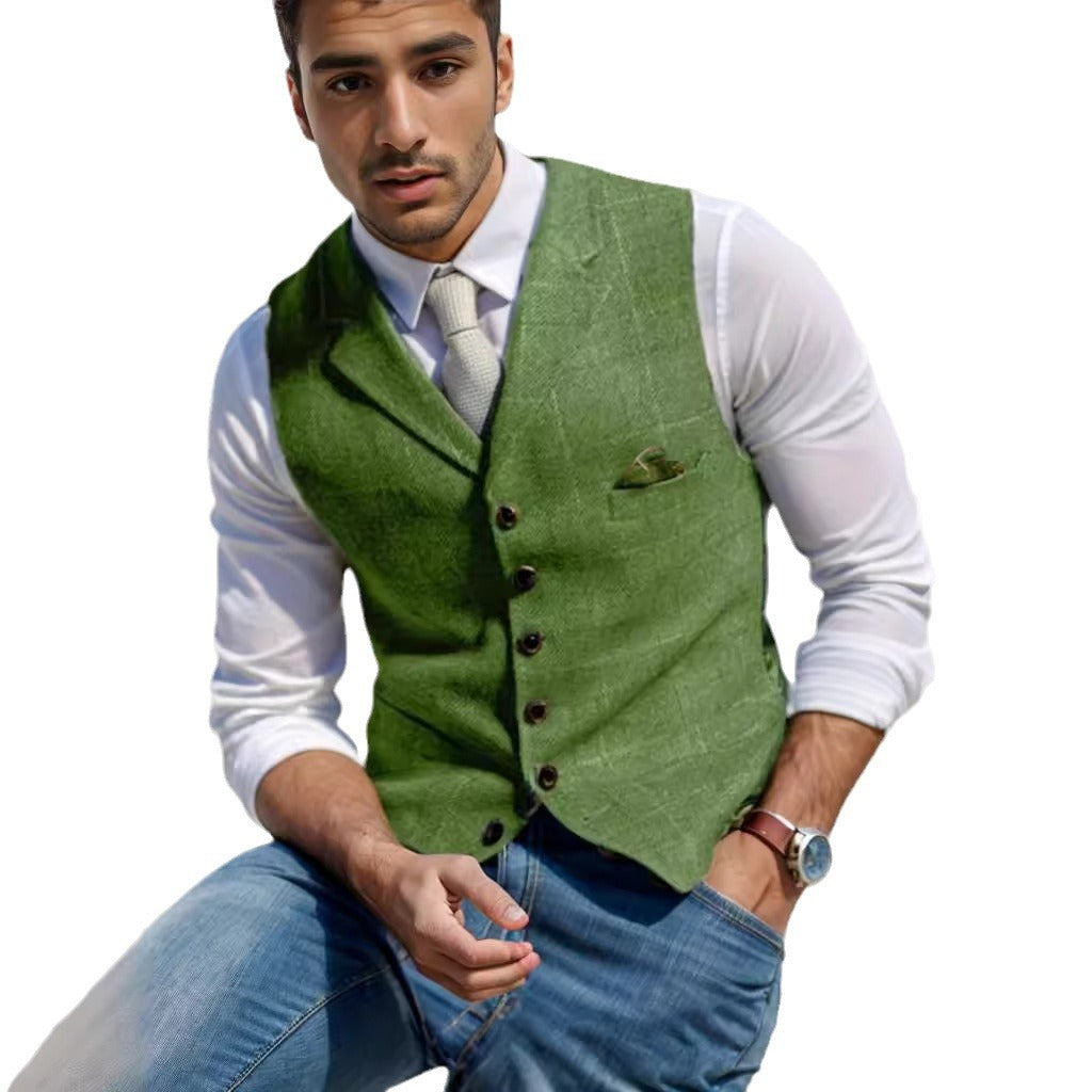 Men's elegant vest in modern style Ivyshape