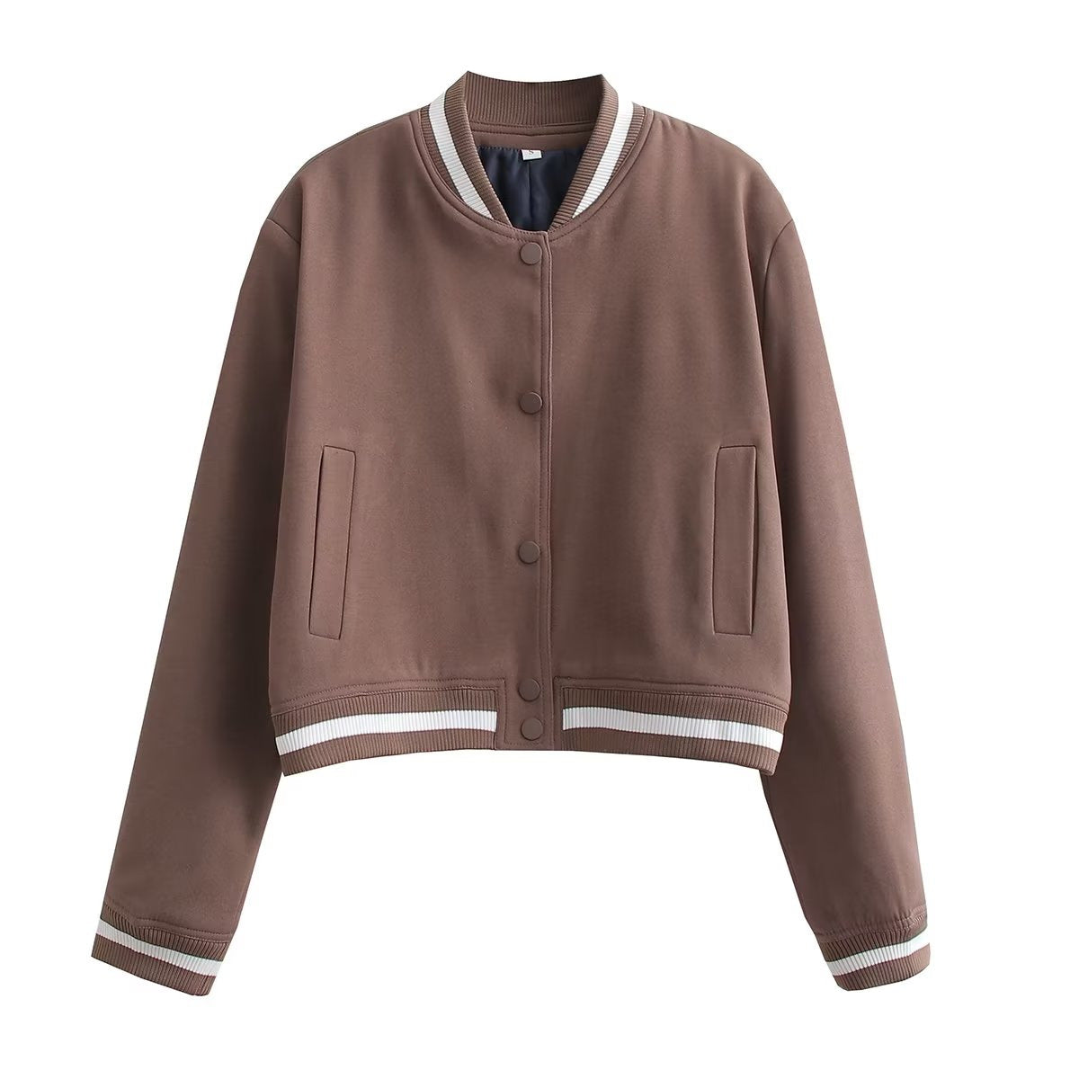 IvyShape | Color-blocked baseball jacket