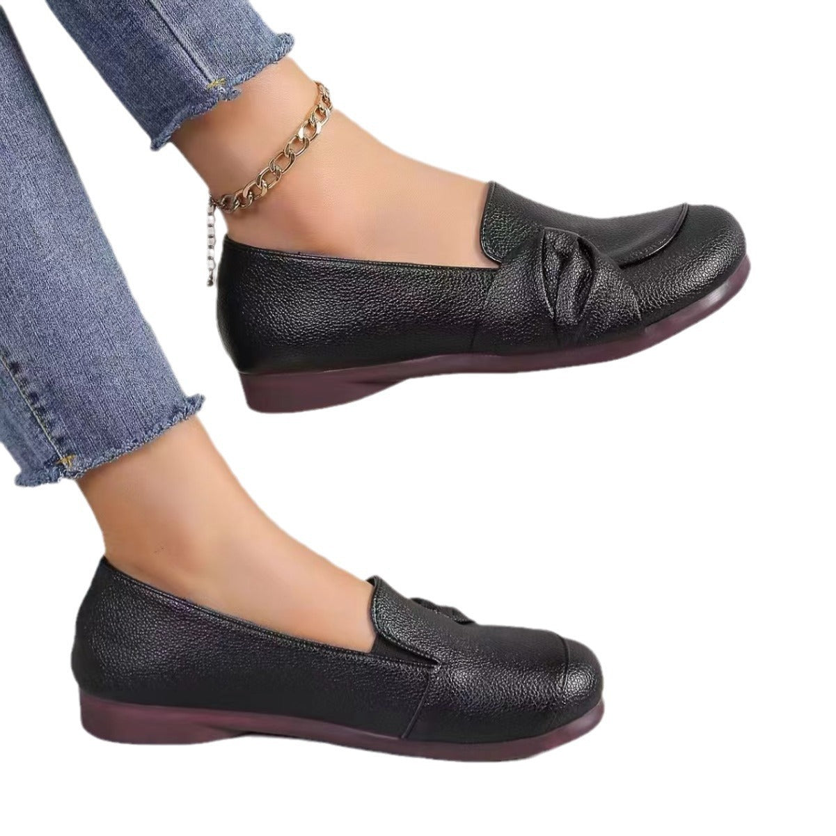 Ladies Comfortable Slippers with Elegant Pleat Design Ivyshape