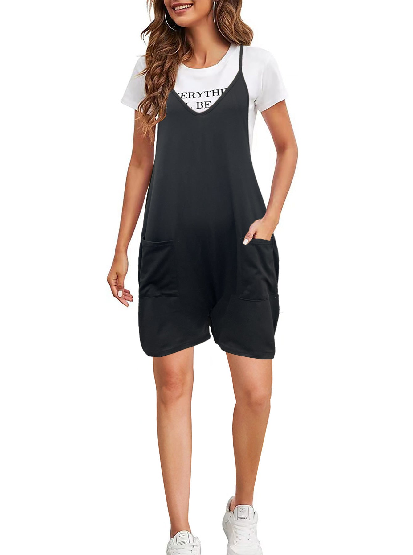 Ladies trendy overall with practical pockets Ivyshape