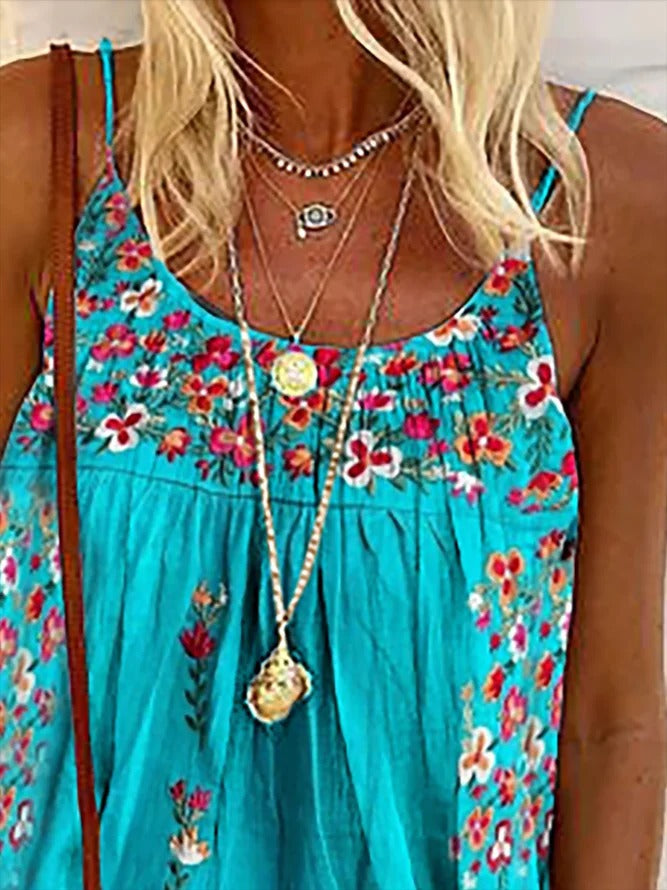 Women embroidered summer dress Ivyshape