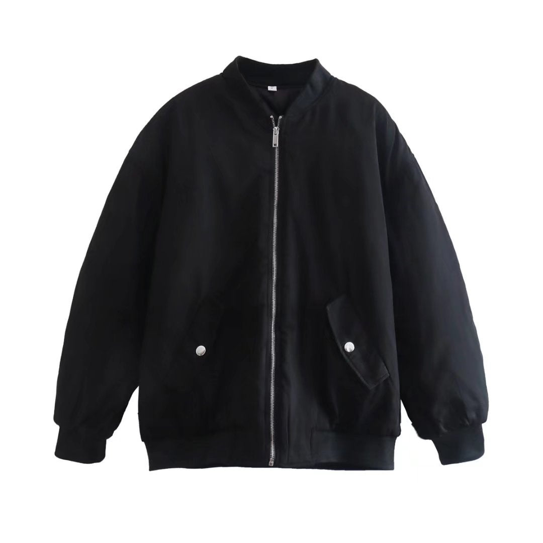 Ivyshape | Bomber Zipper Up Jacket