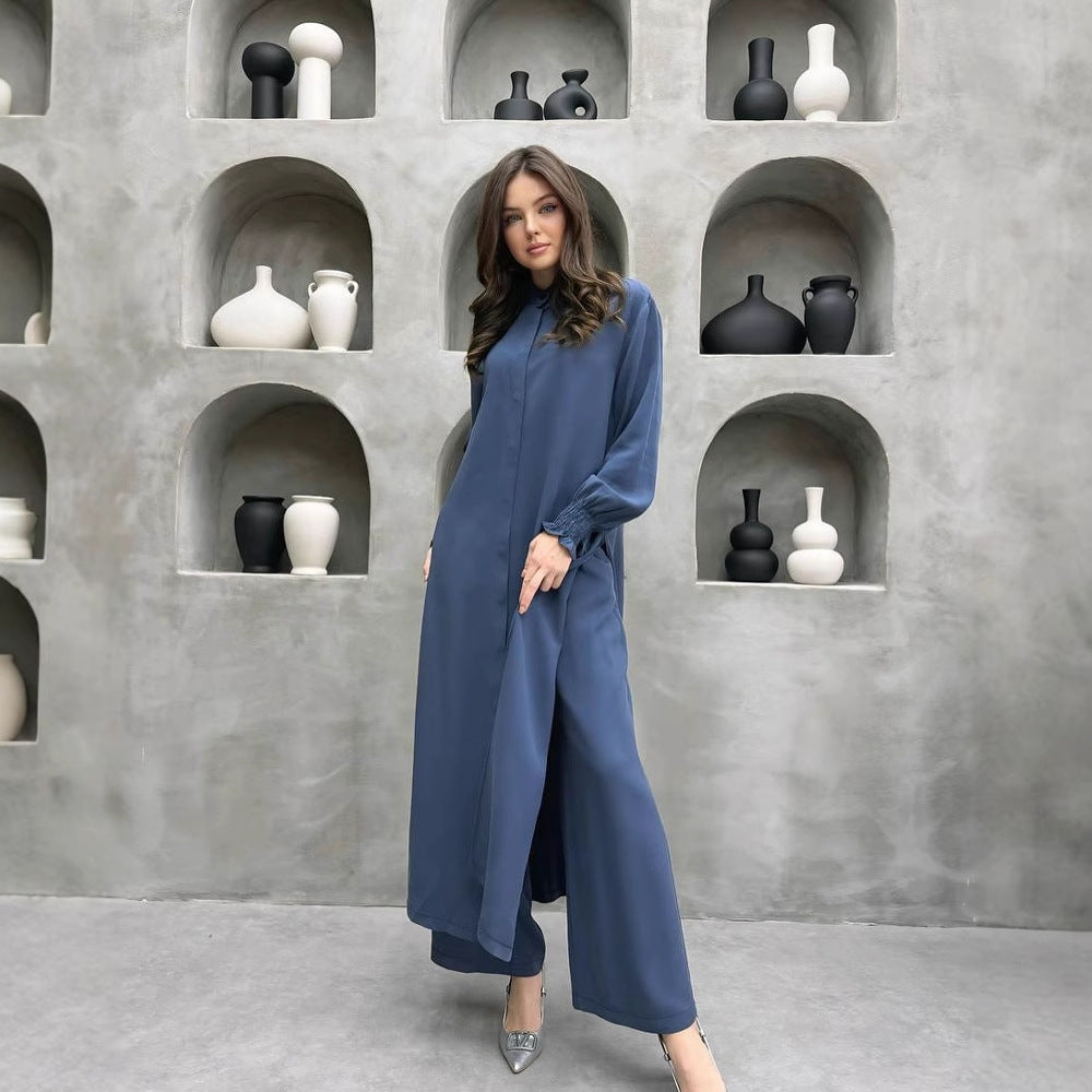 Women's Elegant Shirt Dress with Playful Hem Ivyshape