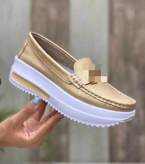 Women Slip-On Casual Shoes with cushioning platform sole and stylish accents Ivyshape