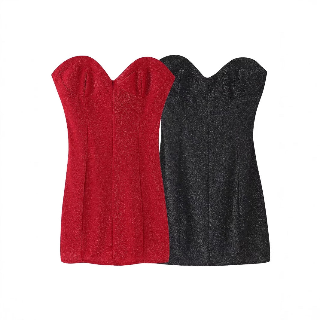 Women evening dress with slim fit and elegant heart neckline Ivyshape