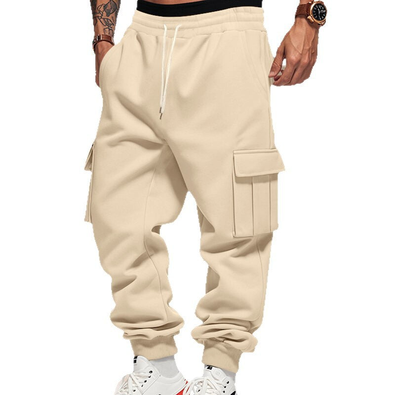 Men's cargo pants with elastic waistband Ivyshape