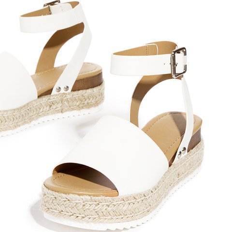 Women's espadrille sandals with adjustable strap and cushioned sole Ivyshape