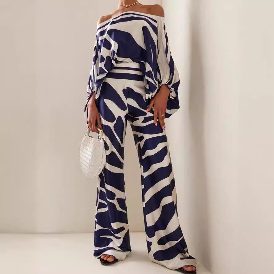 Ivyshape | Slim Fit Wide Leg Pants Set