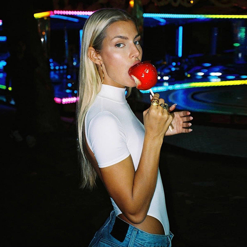 Women Figure-hugging Body with High Collar Ivyshape