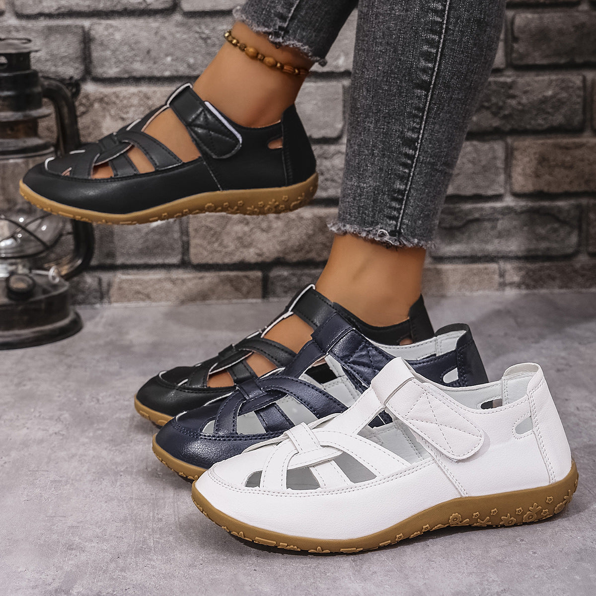 Women's casual shoes with adjustable strap design and non-slip sole Ivyshape