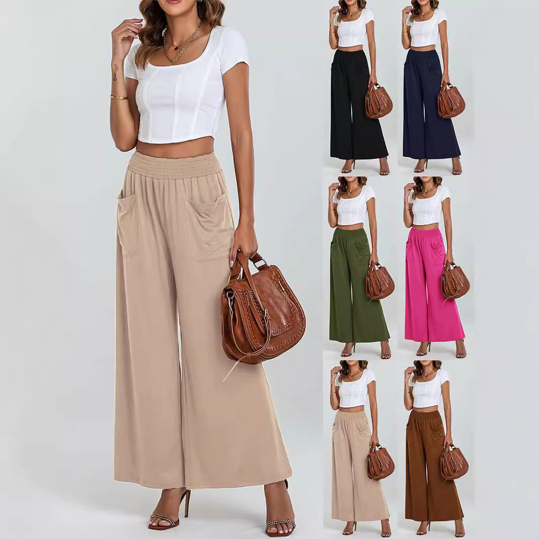 Women Wide-Leg Lounge Pants Ivyshape