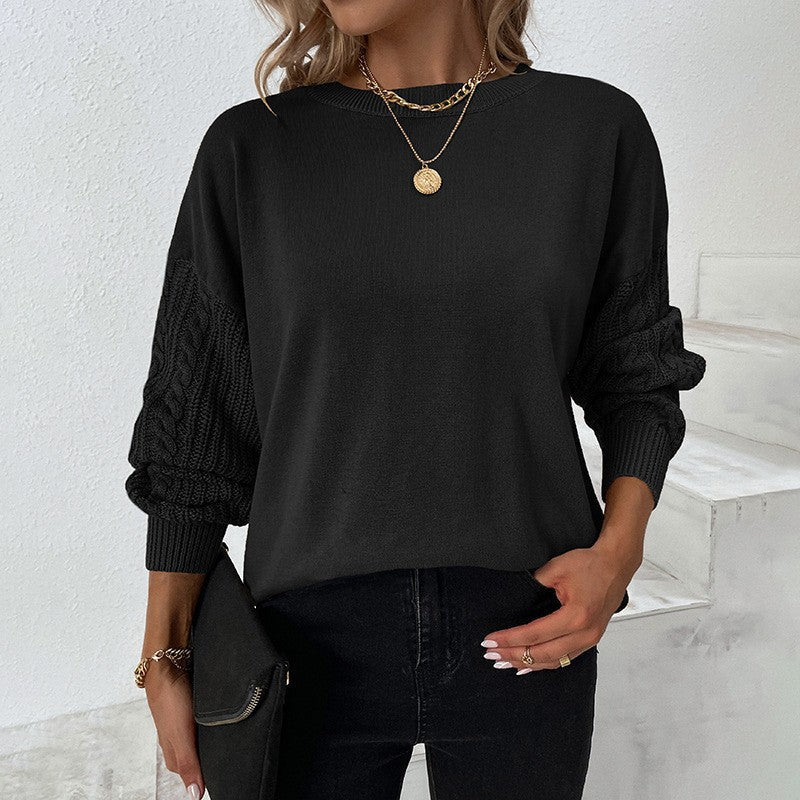 IvyShape | Autumn Winter Cross-Border Lantern Sleeve Sweater for Women