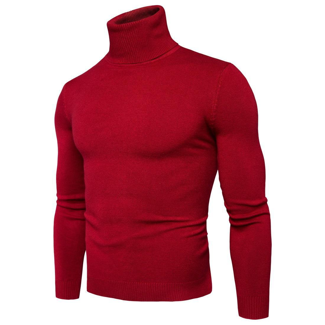 Men's turtleneck sweater made of soft merino wool Ivyshape