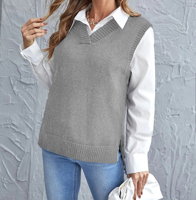 Ladies elegant knitted vest Ivyshape