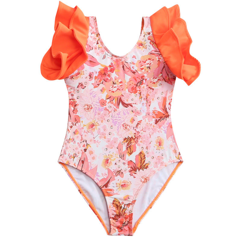 Women's One-Piece Swimsuit with Fringed Ruffles and Stylish Animal Design Ivyshape