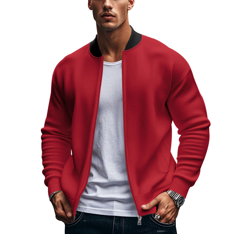Men's sporty bomber jacket with high collar Ivyshape