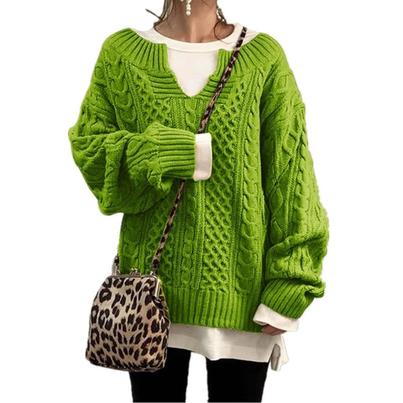 IvyShape | Casual Cable Knit Women's Sweater