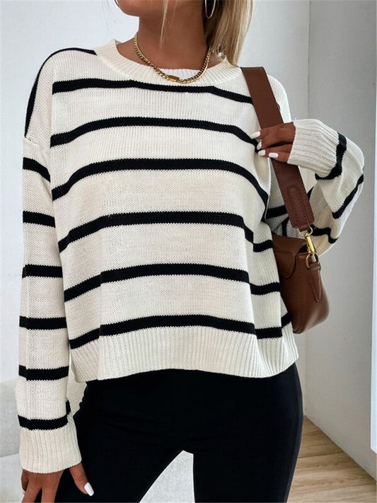 Ivyshape | Women's Plus Size Striped Sweater