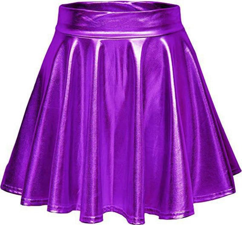 Ladies Shiny A-Line Skirt Ivyshape