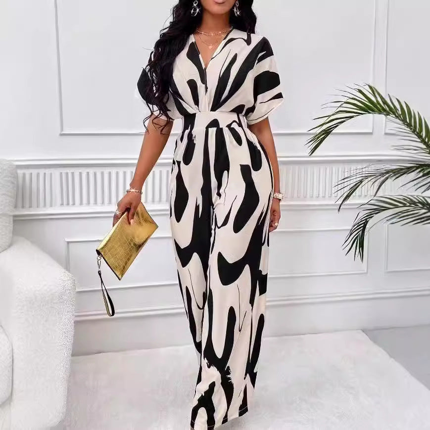 Ladies Elegant Jumpsuit with wide-cut leg and refined design Ivyshape