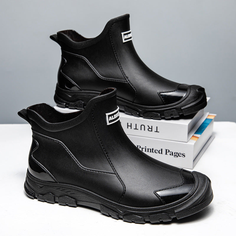 Men's rubber boots with non-slip sole and flexible entry Ivyshape