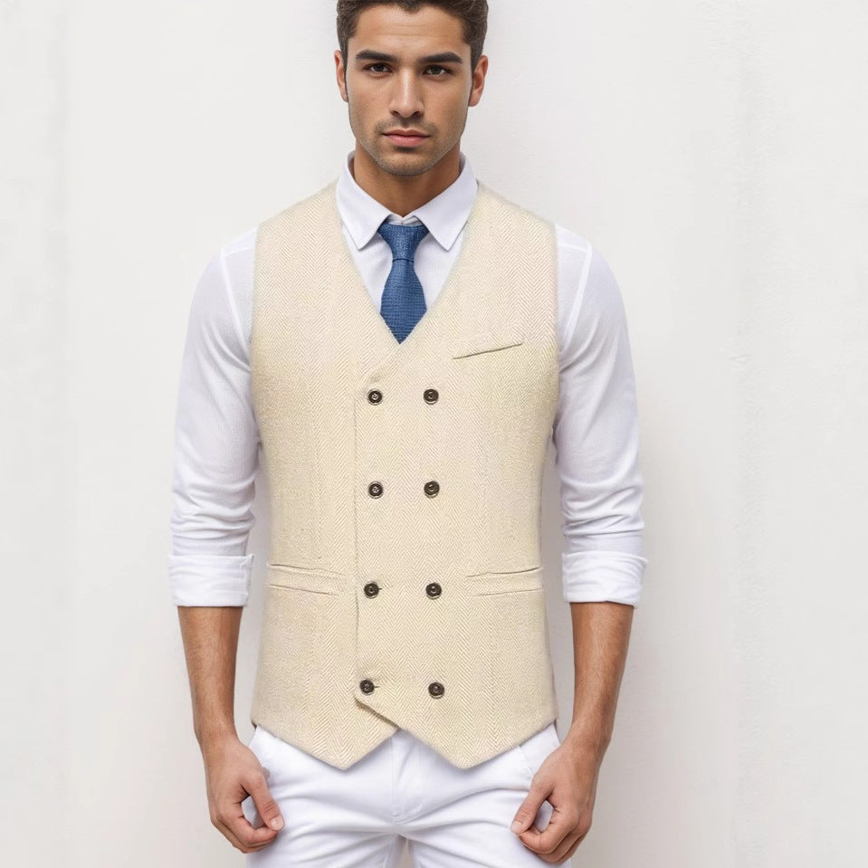 Men's tailored vest in houndstooth pattern Ivyshape