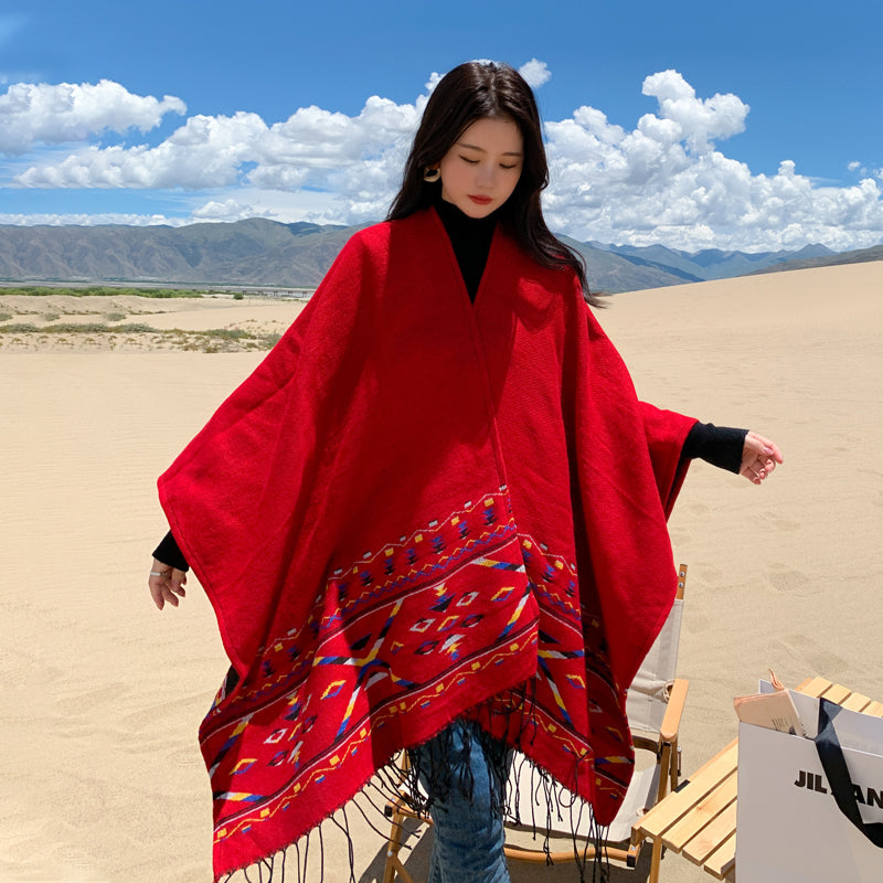 Tibetan shawl cloak Warm Scarf