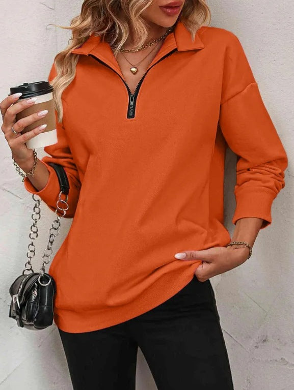 Women's sweatshirt with half zipper Ivyshape