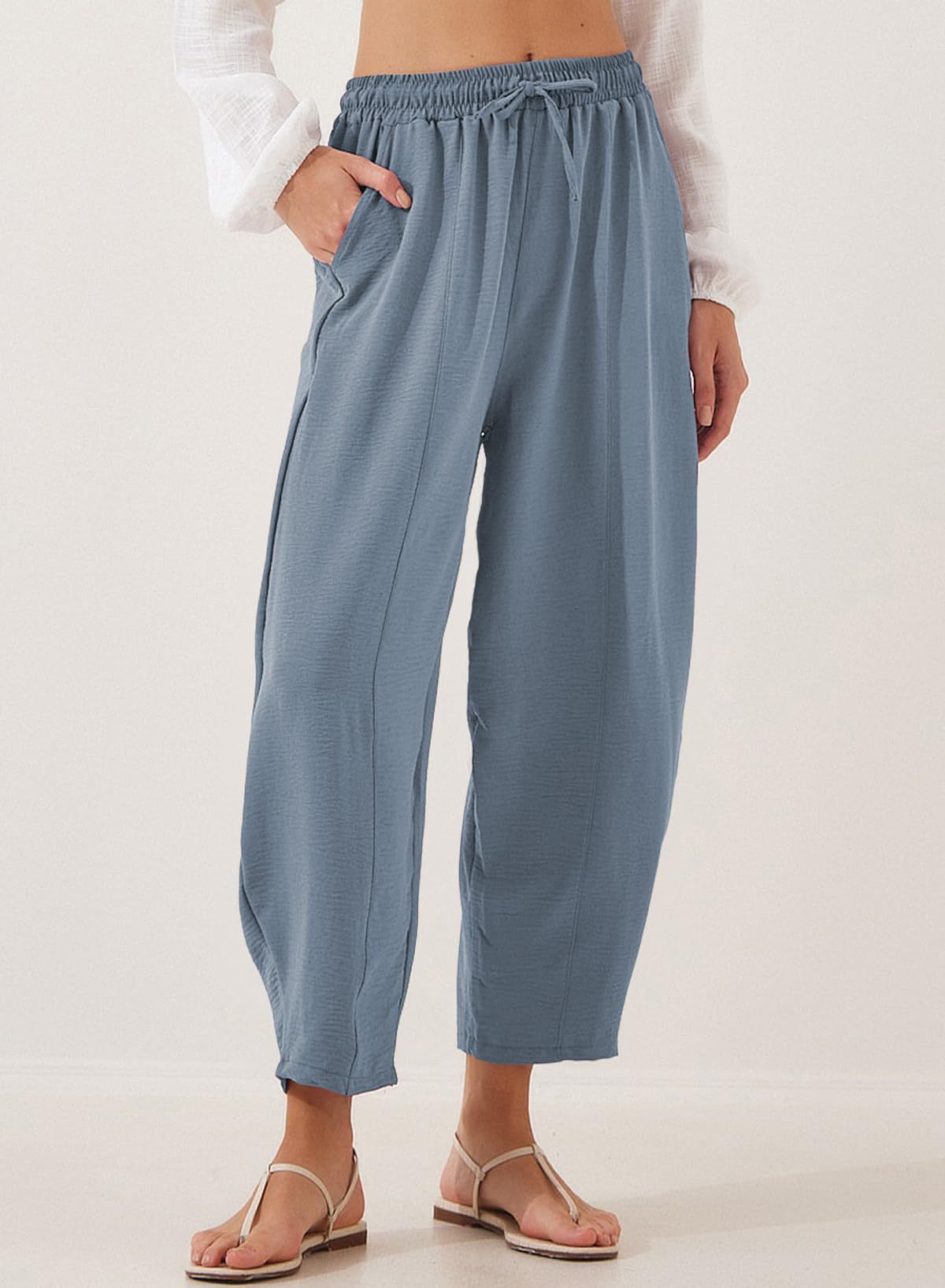 Women's Loose Fit Light Trousers Ivyshape