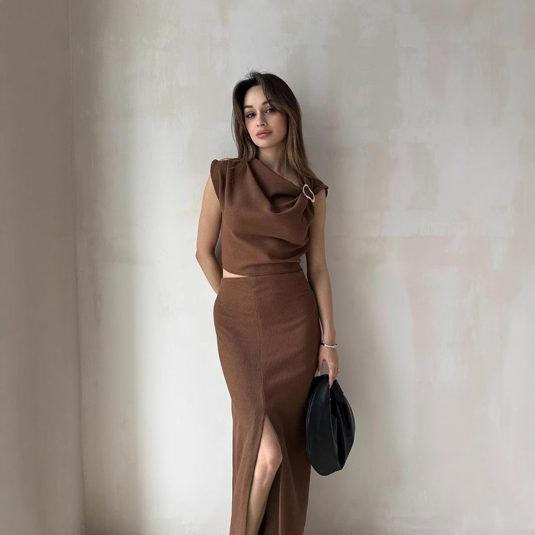 Women Elegant Slit Hem Maxi Dress Ivyshape
