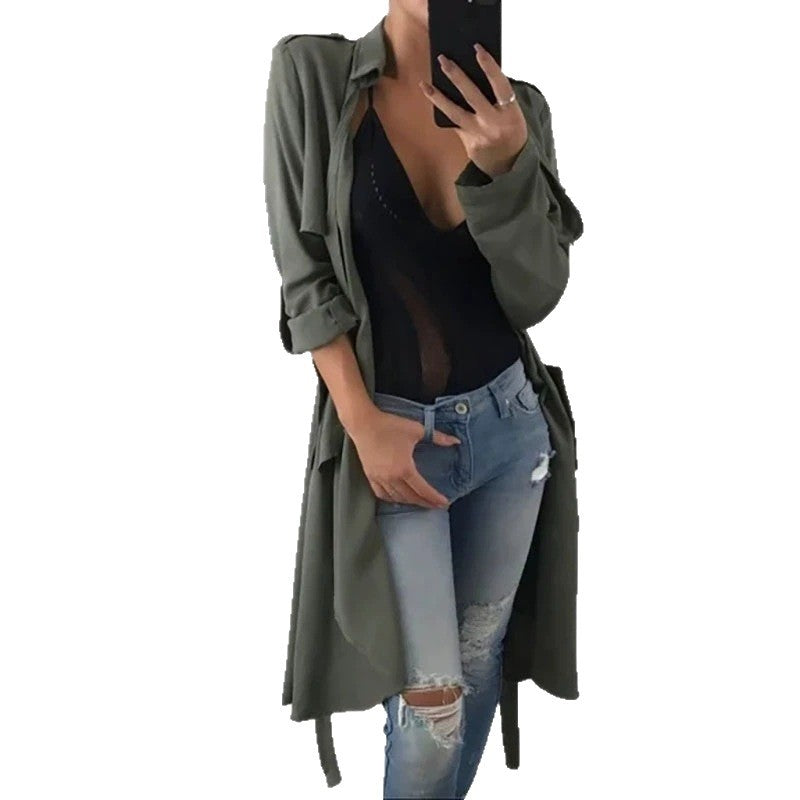 Women's fashionable trench coat Ivyshape