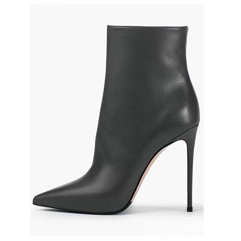 Women's Pointed-Toe Stiletto Ankle Boots with Sculpted Heel Design Ivyshape