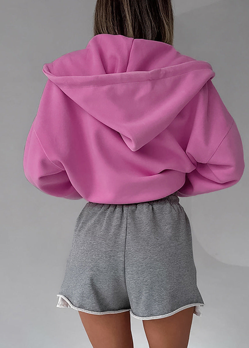 Ivyshape | Oversized Zip-Up Hoodie