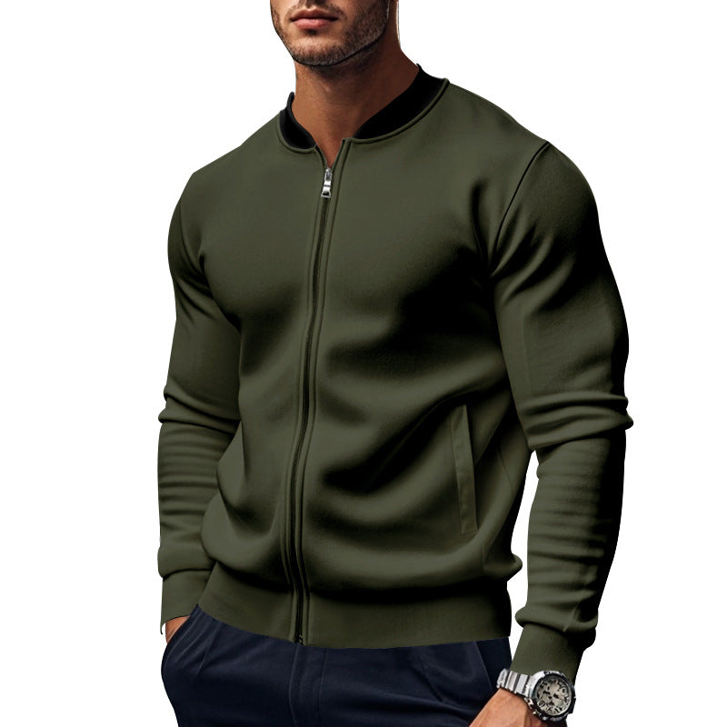 Men's sporty bomber jacket with high collar Ivyshape