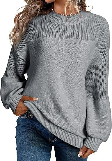 IvyShape | Comfortable Round Neck Long Sleeve Knitted Top