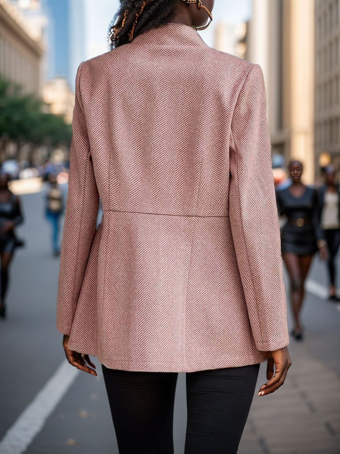 Women Elegant structured blazer jacket Ivyshape