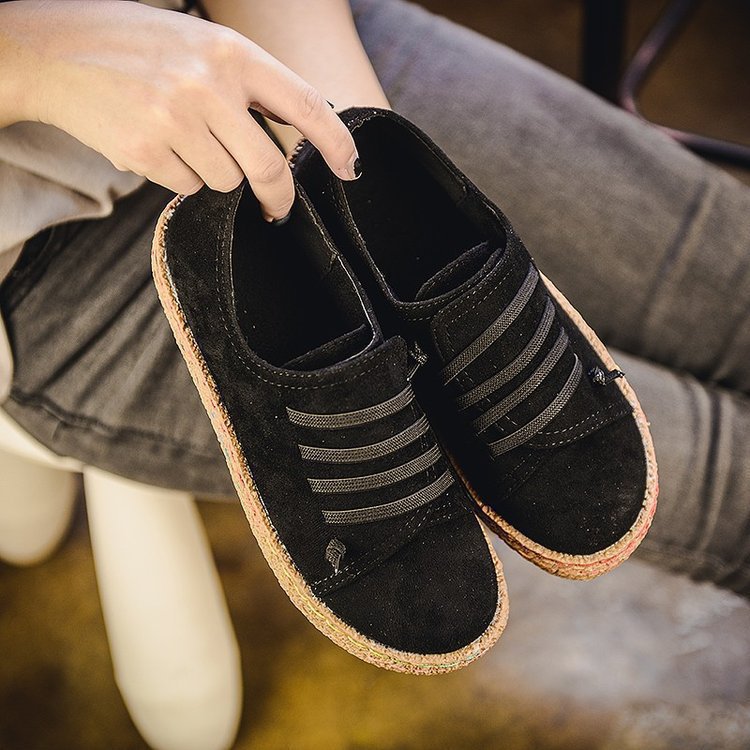 Ladies casual shoes with non-slip sole and elastic bands Ivyshape