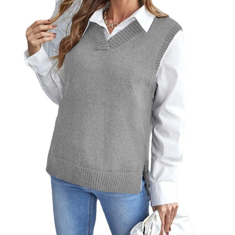 Ladies elegant knitted vest Ivyshape