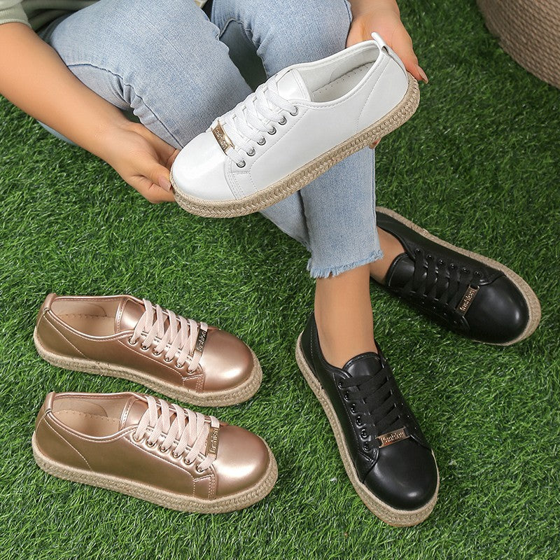Ladies modern and comfortable sneakers with espadrille sole Ivyshape