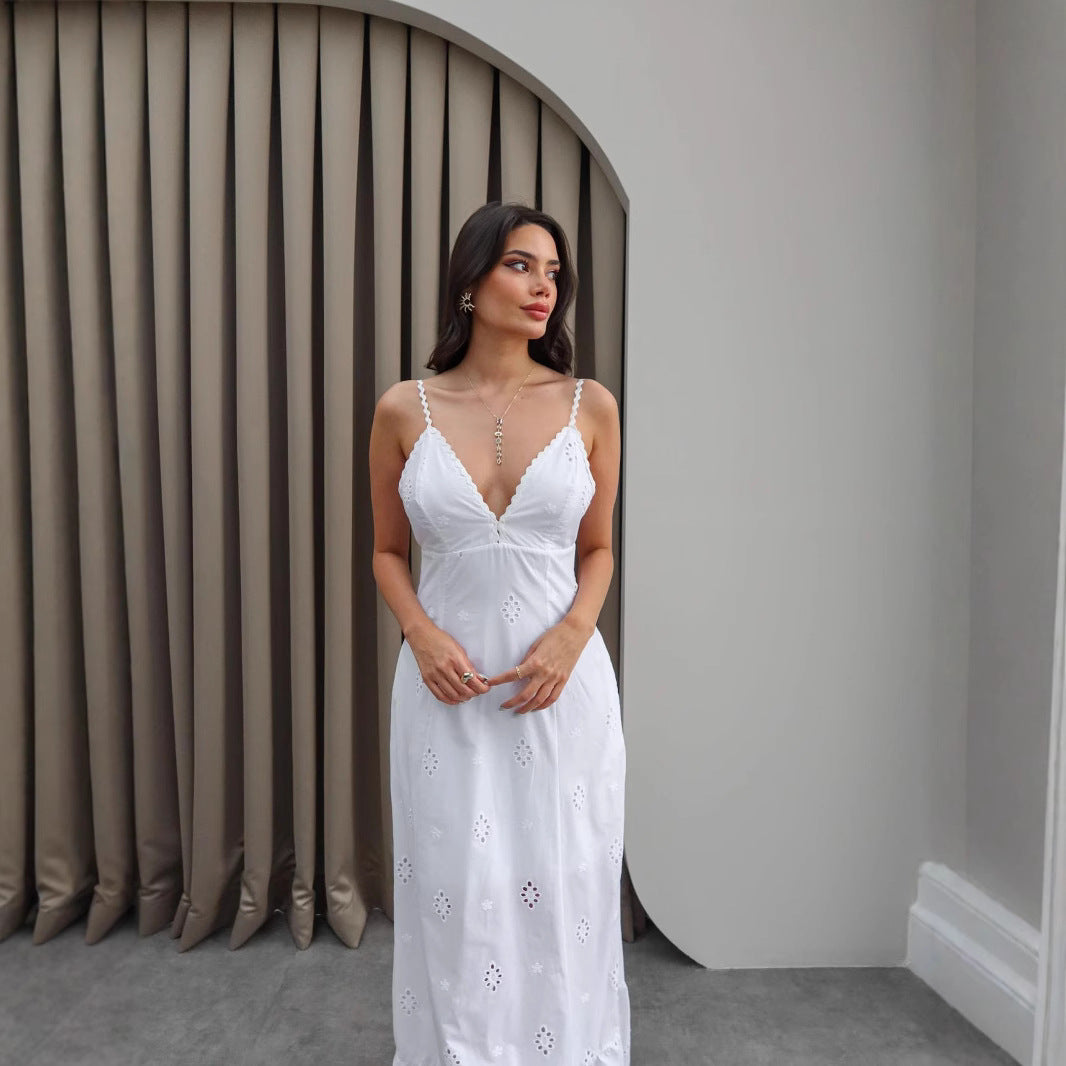 Women Embroidered Maxi Dress Ivyshape