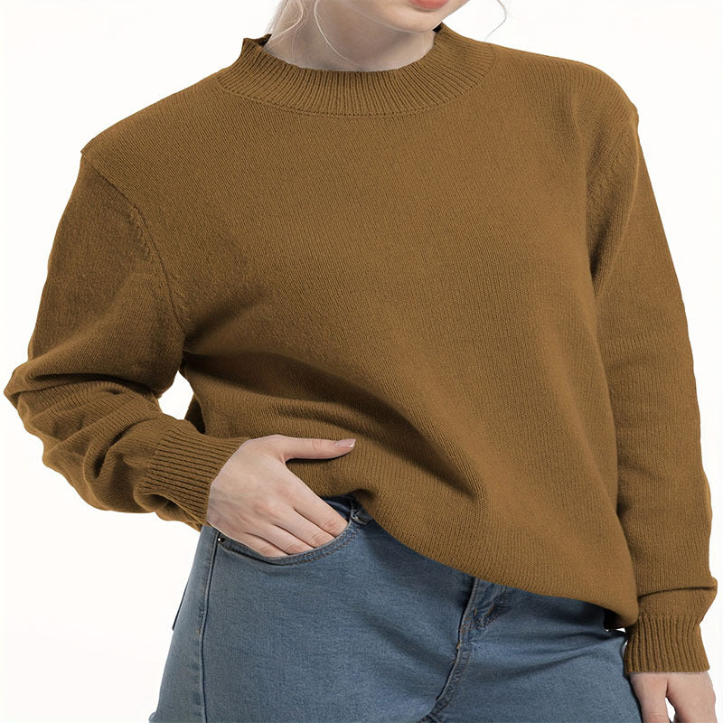 IvyShape | Comfortable Commuter Round Neck Knitted Sweater